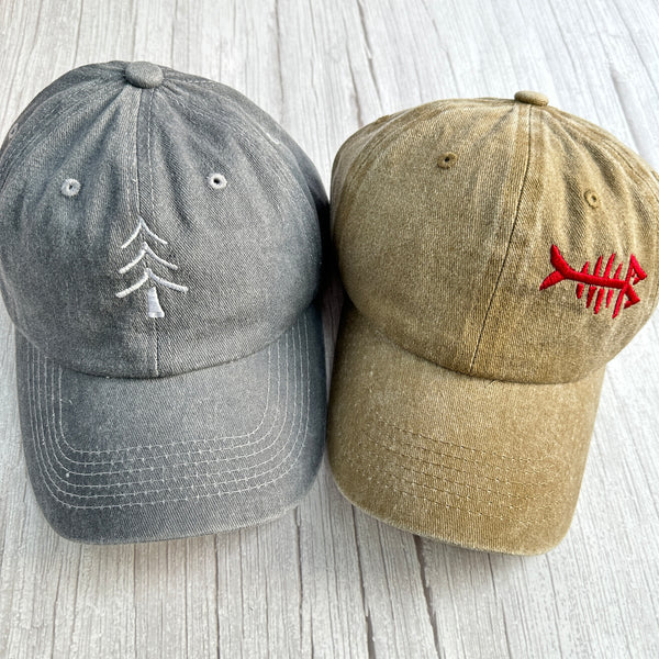 Baseball Cap with Embroidered Patch, Choose your patch and hat color,Dad Hat,Pine Tree Embroidered Hat, Christmas Gifts, Hanukkah Gifts