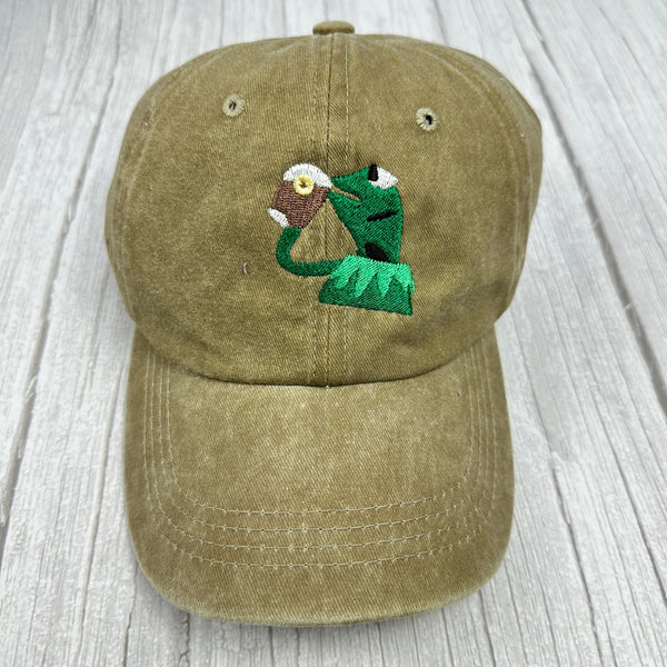 Kermit The Frog Embroidered Baseball Cap,But That's None of My Business,Spring Break Cap,Unisex Classic Dad Trucker Hat,Gifts