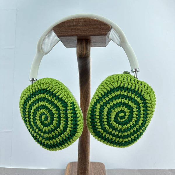 Green Spiral | Airpods Max Headphone Covers | Crochet AirPods Max Case |Spiral Design|AirPod Max Cover | Handmade |Sony XM5 Cover