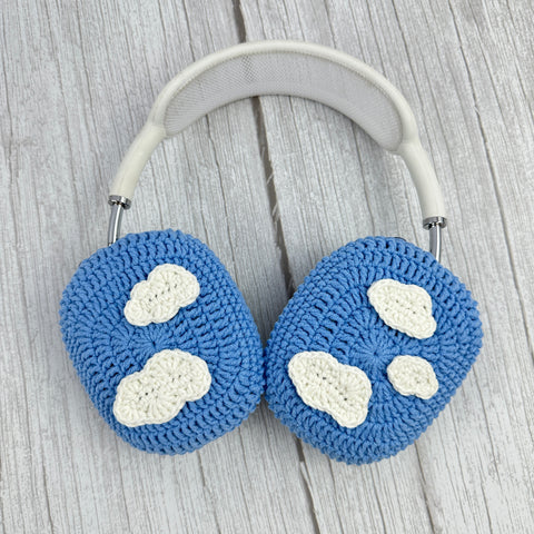 Blue Cloud Airpods Max Headphone Cover | Crochet Blue AirPods Max Case | Cloud Design | AirPod Max Case | Handmade | Gift for Her