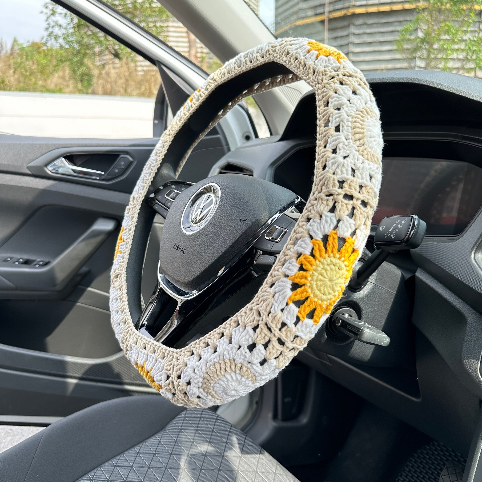 Sun and Moon car steering wheel cover,Sun and moon design,Steering wheel cover,Seat belt Cover,Car Accessories,New car gift