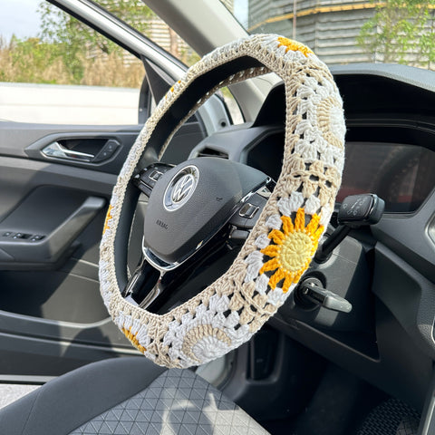 Sun and Moon car steering wheel cover,Sun and moon design,Steering wheel cover,Seat belt Cover,Car Accessories,New car gift
