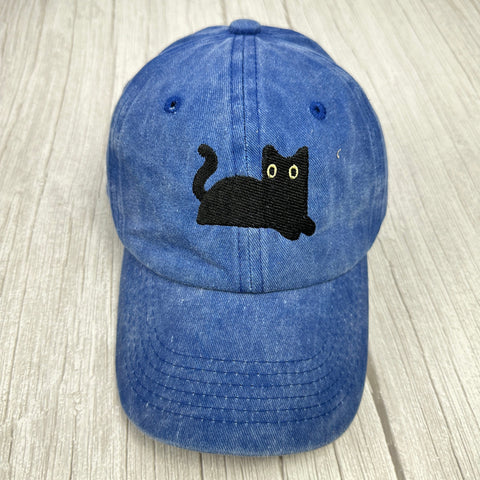 Black Cat Premium Dad Hat Embroidered Baseball Cap Cat Mom,Daisy baseball hat, Spring Break Cap,Unisex Classic Dad Trucker Hat,Gifts